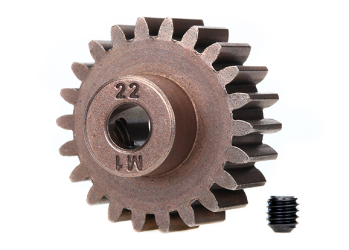 Motordrev (Pinion) 22T 1.0M för 5mm Axel (Endast för Ståldrev) i gruppen Katalog / Fabrikat / T / Traxxas / Reservdelar hos Minicars Hobby Distribution AB (426495X)