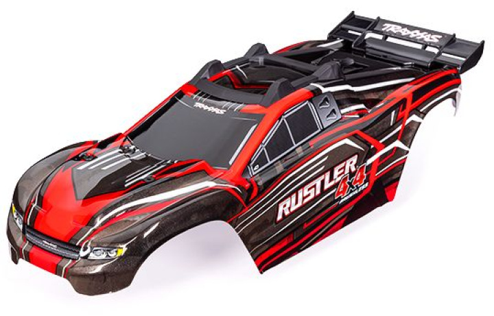 Kaross Rustler 4x4 Röd (för Clipless Montering) i gruppen Katalog / Fabrikat / T / Traxxas / Karosser & Tillbehör hos Minicars Hobby Distribution AB (426740-RED)