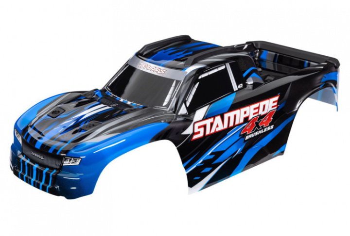 Kaross Stampede 4x4 Blå (för Clipless Montering) i gruppen Katalog / Fabrikat / T / Traxxas / Karosser & Tillbehör hos Minicars Hobby Distribution AB (426762-BLUE)