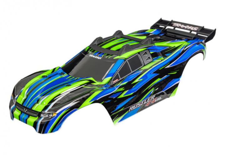 Kaross Rustler 4x4 VXL Grön Clipless i gruppen Katalog / Fabrikat / T / Traxxas / Karosser & Tillbehör hos Minicars Hobby Distribution AB (426785-GRN)