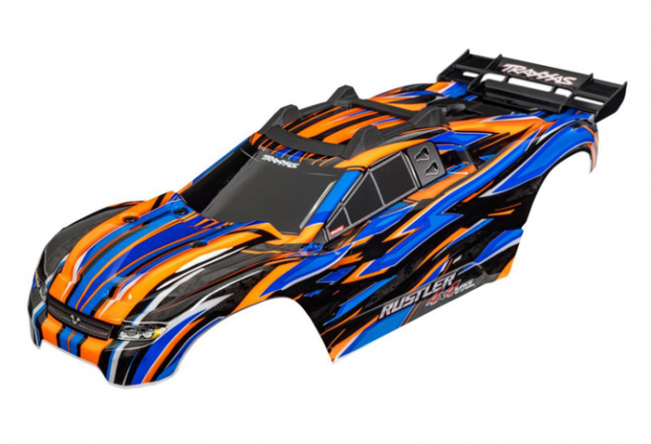 Kaross Rustler 4x4 VXL Orange Clipless i gruppen Katalog / Fabrikat / T / Traxxas / Karosser & Tillbehör hos Minicars Hobby Distribution AB (426785-ORNG)