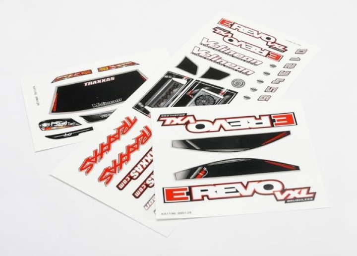 Dekalark 1/16 E-Revo VXL i gruppen Katalog / Fabrikat / T / Traxxas / Karosser & Tillbehör hos Minicars Hobby Distribution AB (427113)