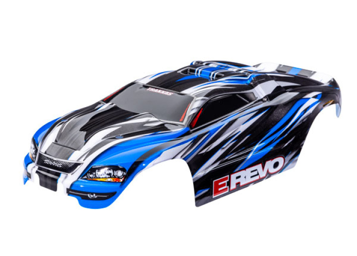 Kaross 1/16 E-Revo Blå i gruppen Katalog / Fabrikat / T / Traxxas / Karosser & Tillbehör hos Minicars Hobby Distribution AB (427115-BLUE)