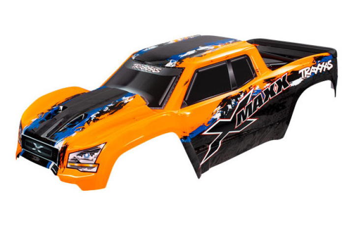 Kaross X-Maxx Orange-X i gruppen Katalog / Fabrikat / T / Traxxas / Karosser & Tillbehör hos Minicars Hobby Distribution AB (427811)