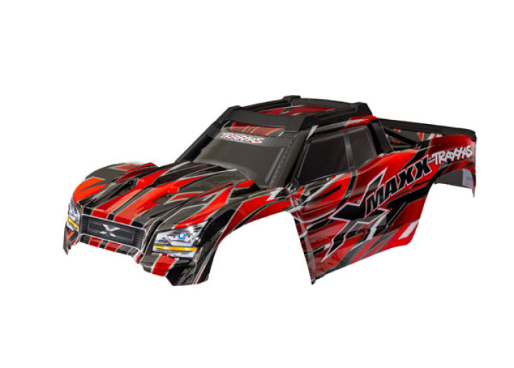 Kaross X-Maxx Röd i gruppen Katalog / Fabrikat / T / Traxxas / Karosser & Tillbehör hos Minicars Hobby Distribution AB (427867-RED)