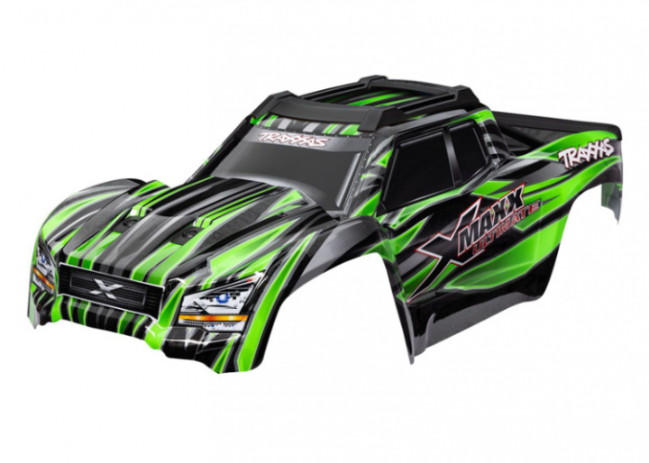 Kaross X-Maxx Ultimate Grön i gruppen Katalog / Fabrikat / T / Traxxas / Karosser & Tillbehör hos Minicars Hobby Distribution AB (427868-GRN)