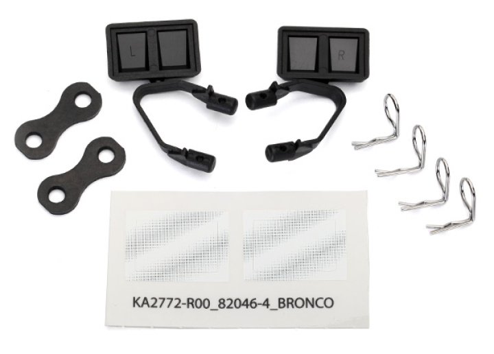 Backspeglar Set Svarta Ford Bronco(1979), F-150 i gruppen Katalog / Fabrikat / T / Traxxas / Reservdelar hos Minicars Hobby Distribution AB (428073)