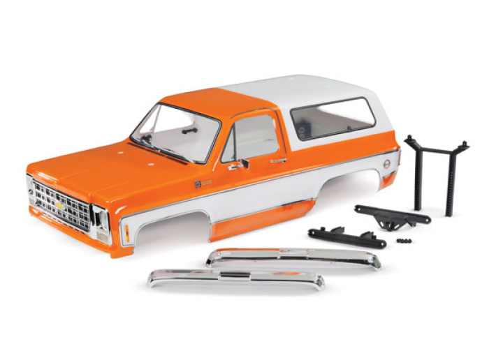 Kaross Chevy Blazer \'79 Orange Komplett Clipless i gruppen Katalog / Fabrikat / T / Traxxas / Karosser & Tillbehör hos Minicars Hobby Distribution AB (428126-ORNG)