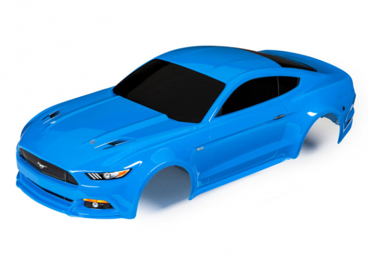 Kaross Ford Mustang GT Blå i gruppen Katalog / Fabrikat / T / Traxxas / Karosser & Tillbehör hos Minicars Hobby Distribution AB (428312A)