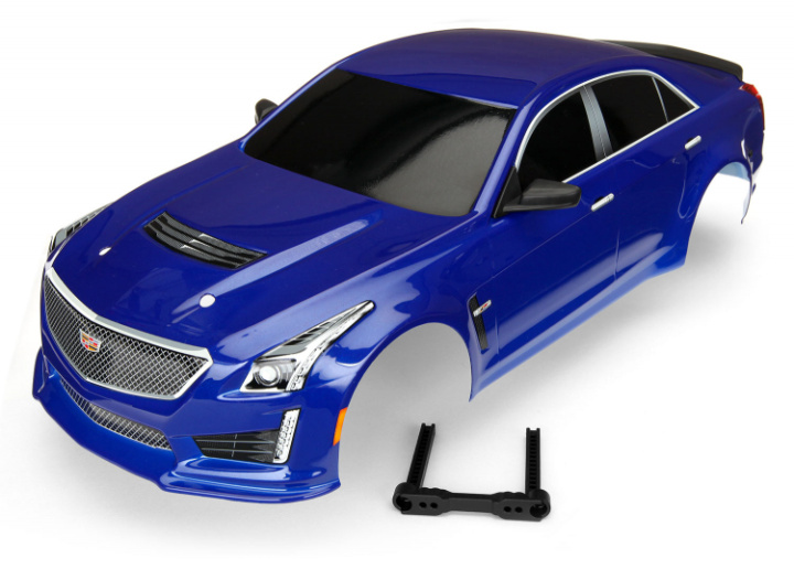 Kaross Cadillac CTS-V Blå i gruppen Katalog / Fabrikat / T / Traxxas / Karosser & Tillbehör hos Minicars Hobby Distribution AB (428391A)