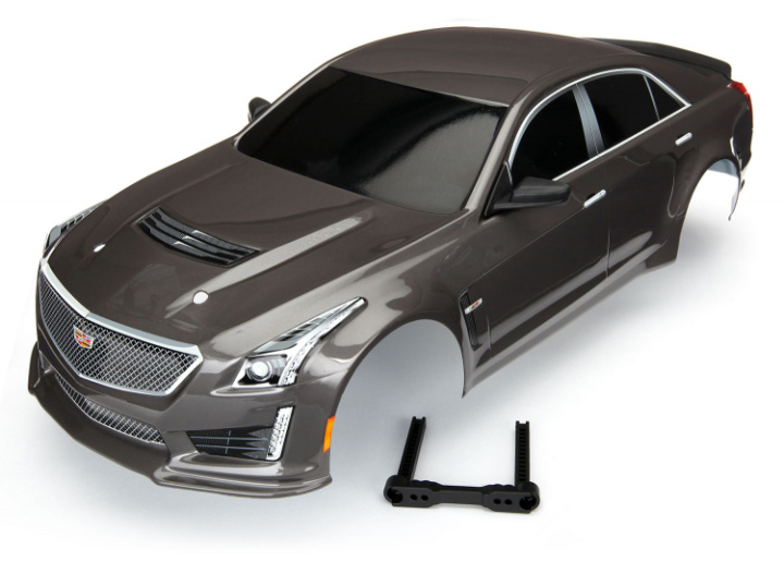 Kaross Cadillac CTS-V Silver i gruppen Katalog / Fabrikat / T / Traxxas / Karosser & Tillbehör hos Minicars Hobby Distribution AB (428391X)