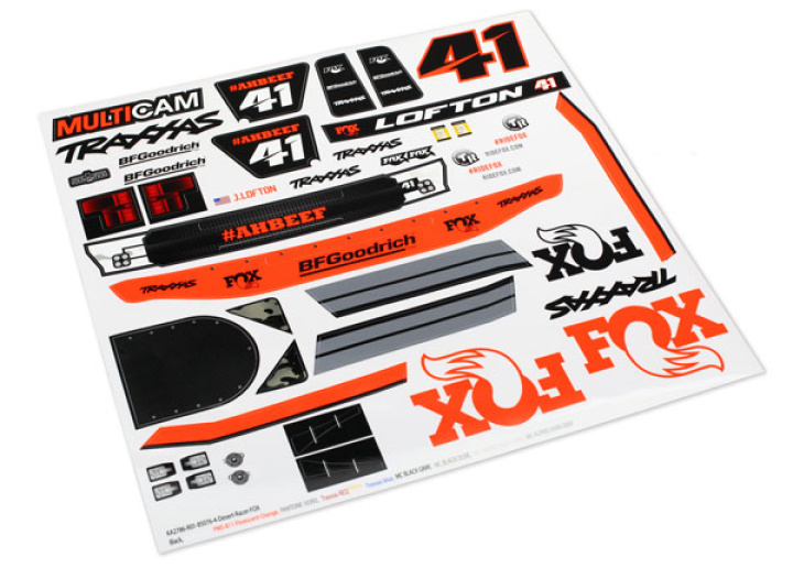 Dekalark Unlimited Desert Racer Fox Edition i gruppen Katalog / Fabrikat / T / Traxxas / Karosser & Tillbehör hos Minicars Hobby Distribution AB (428515)