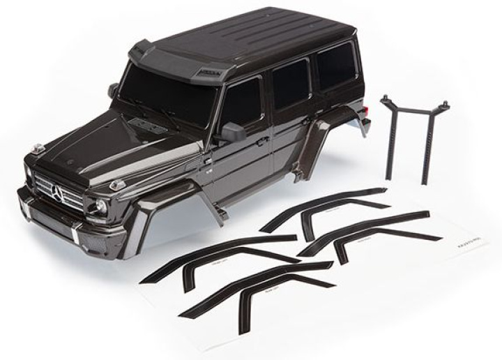 Kaross Mercedes G500 TRX-4 Komplett Svart i gruppen Katalog / Fabrikat / T / Traxxas / Karosser & Tillbehör hos Minicars Hobby Distribution AB (428811R)