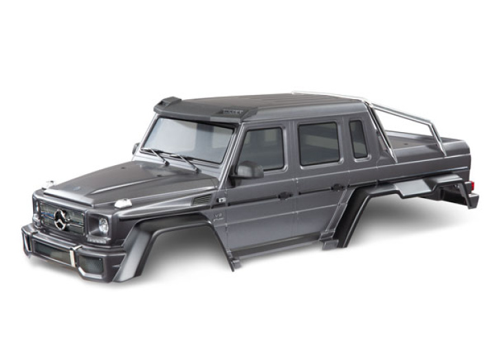 Kaross Mercedes G 63 TRX-6 Matt Silver i gruppen Katalog / Fabrikat / T / Traxxas / Karosser & Tillbehör hos Minicars Hobby Distribution AB (428825X)