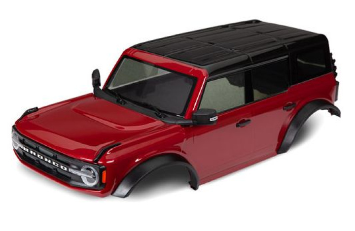 Kaross Ford Bronco 2021 Röd Komplett i gruppen Katalog / Fabrikat / T / Traxxas / Karosser & Tillbehör hos Minicars Hobby Distribution AB (429211R)