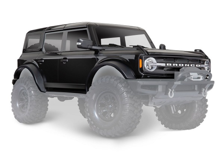 Kaross Ford Bronco 2021 Svart Komplett i gruppen Katalog / Fabrikat / T / Traxxas / Karosser & Tillbehör hos Minicars Hobby Distribution AB (429211T)