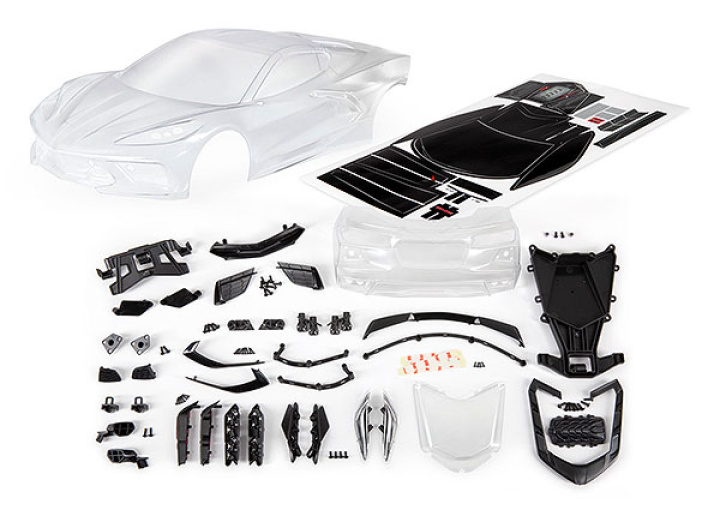 Kaross Corvette Stingray Omålad Komplett i gruppen Katalog / Fabrikat / T / Traxxas / Karosser & Tillbehör hos Minicars Hobby Distribution AB (429311)