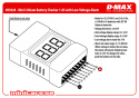 Litium Volt Cell Testare Mini med Larm 1-8s