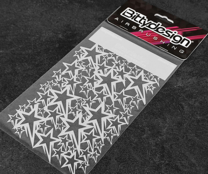 Stencil Vinyl Stjärnor i gruppen Katalog / Fabrikat / H / Hobbynox / Maskering hos Minicars Hobby Distribution AB (BDSTC-011)