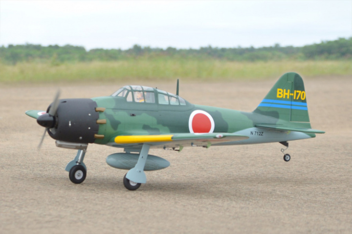 A6M Zero 1720mm .75-95/15cc GP/Bensin/EP ARF med el-landställ i gruppen Katalog / Fabrikat / B / Black Horse / Modeller hos Minicars Hobby Distribution AB (BH171)