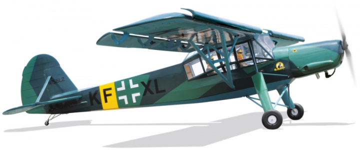 Fieseler Fi156C Storch Grön 2850mm 35cc Bensin ARTF i gruppen Katalog / Modeller R/C / Flygplan hos Minicars Hobby Distribution AB (BH99-PVC)