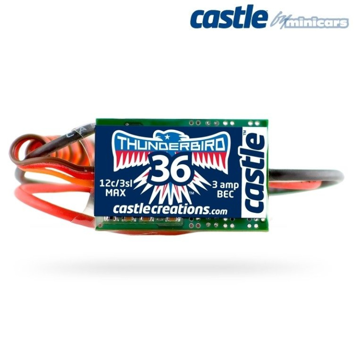 THUNDERBIRD-36A 15V BEC Sport Air BL ESC* i gruppen Katalog / Fabrikat / C / Castle Creations / ESC Flyg/Heli hos Minicars Hobby Distribution AB (CC010-0051-00)