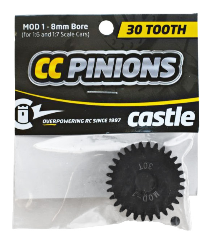 CC Pinion 30T Mod 1 - 8mm i gruppen Katalog / Fabrikat / C / Castle Creations / Piniondrev hos Minicars Hobby Distribution AB (CC010-0065-31)