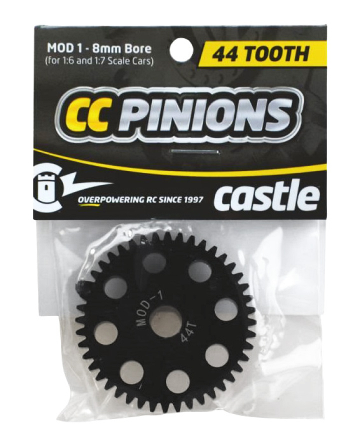 CC Pinion 44T Mod 1 - 8mm i gruppen Katalog / Fabrikat / C / Castle Creations / Piniondrev hos Minicars Hobby Distribution AB (CC010-0065-37)