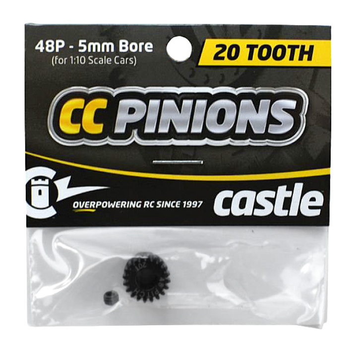 CC Pinion 20T 48P - 5mm i gruppen Katalog / Fabrikat / C / Castle Creations / Piniondrev hos Minicars Hobby Distribution AB (CC010-0065-39)