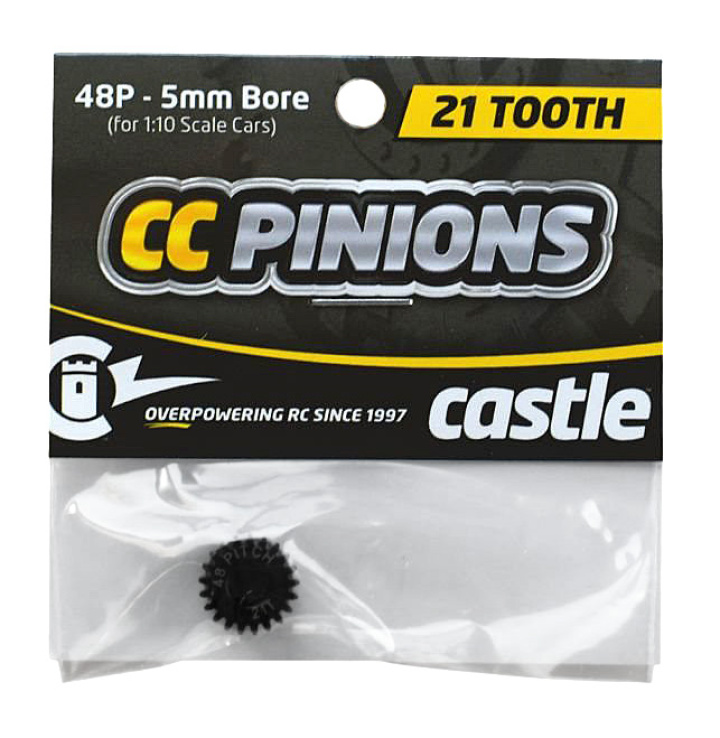 CC Pinion 21T 48P - 5mm i gruppen Katalog / Fabrikat / C / Castle Creations / Piniondrev hos Minicars Hobby Distribution AB (CC010-0065-40)