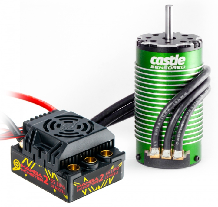 MAMBA MONSTER 2 1:8 25V WP ESC & 1512-2650KV Sensor Motor i gruppen Katalog / Fabrikat / C / Castle Creations / ESC & Combo Bil 1/8-1/5 hos Minicars Hobby Distribution AB (CC010-0108-04)