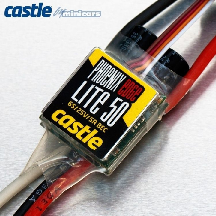 PHOENIX EDGE LITE 50 - 25V 50A ESC i gruppen Katalog / Fabrikat / C / Castle Creations / ESC Flyg/Heli hos Minicars Hobby Distribution AB (CC010-0113-00)