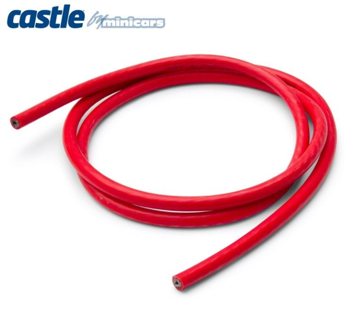 Kabel 90cm 08 AWG Röd i gruppen Katalog / Fabrikat / C / Castle Creations / Kablar & Kontakter hos Minicars Hobby Distribution AB (CC011-0028-00)