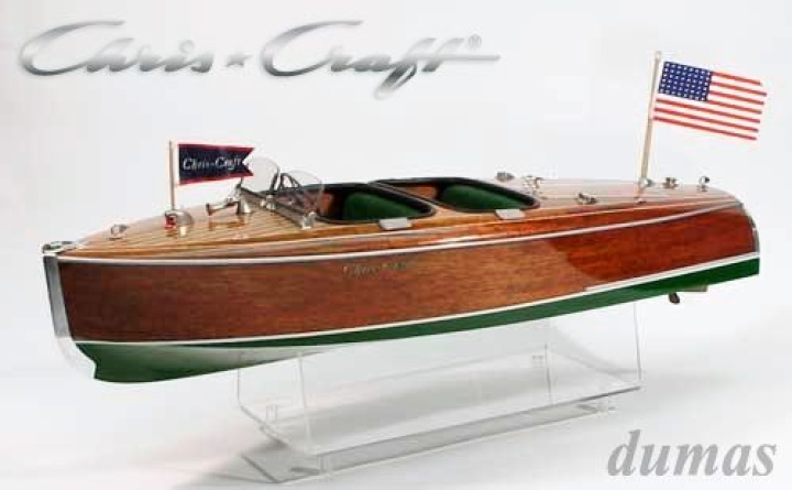 1940 Chris-Craft Barrel Back 724mm Träbyggsats i gruppen Katalog / Fabrikat / D / Dumas / Båtmodeller hos Minicars Hobby Distribution AB (DU1234)