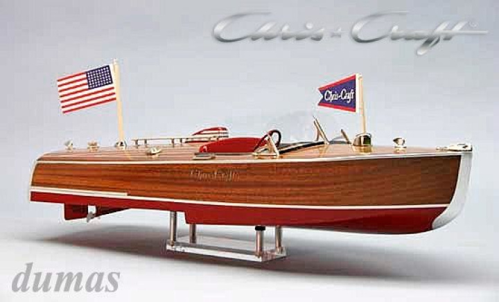 1941 Chris-Craft 16\' Hydroplane 610mm Träbyggsats i gruppen Katalog / Fabrikat / D / Dumas / Båtmodeller hos Minicars Hobby Distribution AB (DU1254)