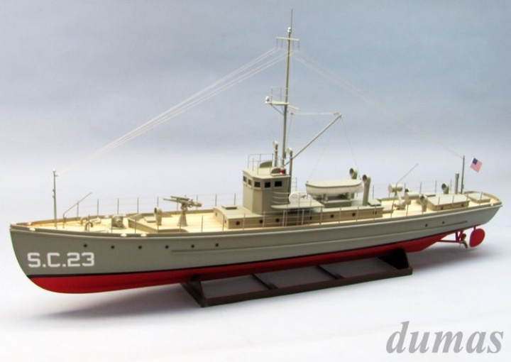 SC-1 Class Sub-Chaser 953mm Träbyggsats i gruppen Katalog / Fabrikat / D / Dumas / Båtmodeller hos Minicars Hobby Distribution AB (DU1259)