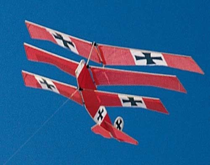 Fokker Triplane Flygande Drake 1219mm Träbyggsats* i gruppen Katalog / Fabrikat / D / Dumas / Flygmodeller hos Minicars Hobby Distribution AB (DUK1101)