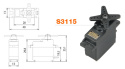 S3115 Sub-Micro Servo 2,8kg 0.15s