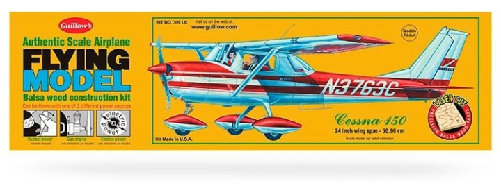 Cessna 150 Guillow i gruppen Katalog / Fabrikat / G / Guillows / Trämodeller hos Minicars Hobby Distribution AB (GU0309LC)