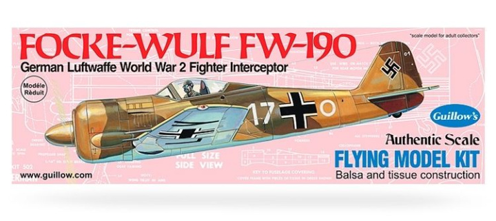 Focke-Wulf FW190 Model kit i gruppen Katalog / Fabrikat / G / Guillows / Trämodeller hos Minicars Hobby Distribution AB (GU0502)