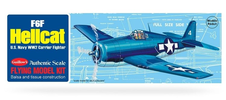 Grumman F6F Hellcat model kit i gruppen Katalog / Fabrikat / G / Guillows / Trämodeller hos Minicars Hobby Distribution AB (GU0503)