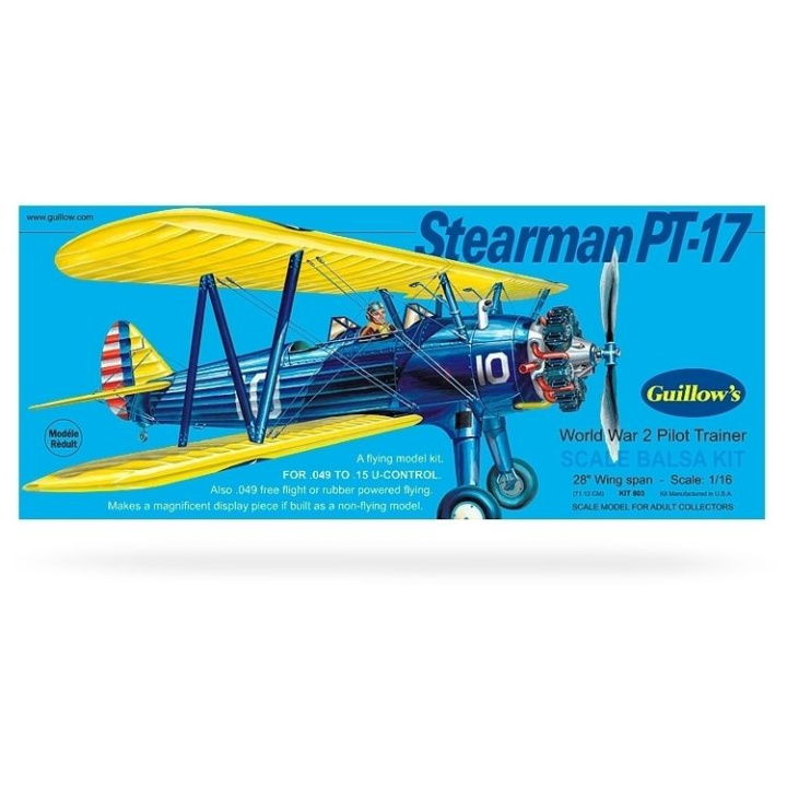 Stearman P-17 i gruppen Katalog / Fabrikat / G / Guillows / Trämodeller hos Minicars Hobby Distribution AB (GU0803)