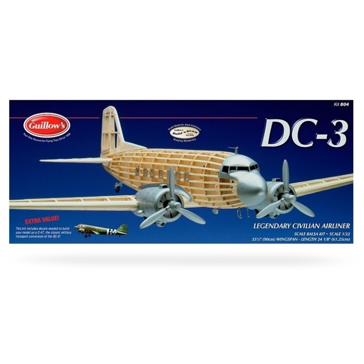 Douglas DC-3 i gruppen Katalog / Fabrikat / G / Guillows / Trämodeller hos Minicars Hobby Distribution AB (GU0804)