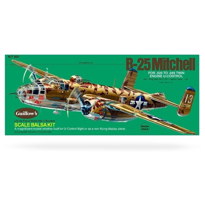 B-25 Mitchell i gruppen Katalog / Fabrikat / G / Guillows / Trämodeller hos Minicars Hobby Distribution AB (GU0805)