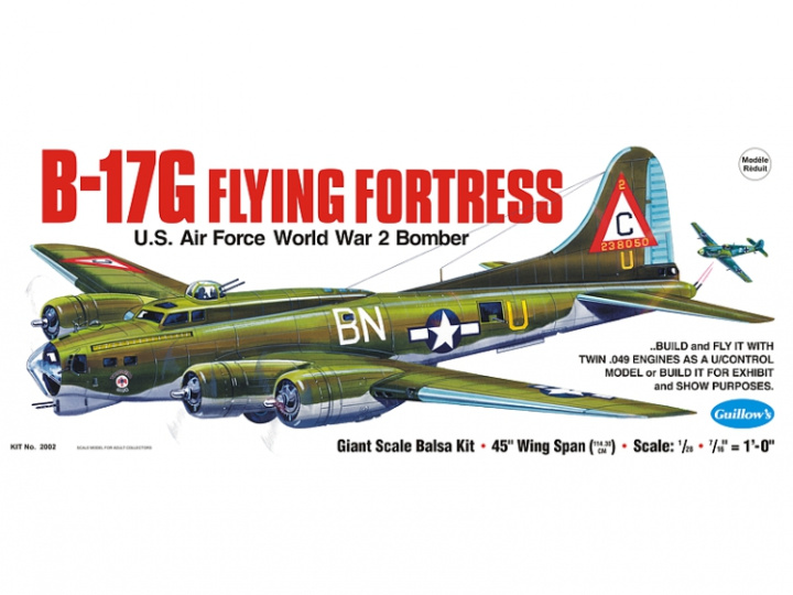 B-17G Flying Fortress 1/28 i gruppen Katalog / Fabrikat / G / Guillows / Trämodeller hos Minicars Hobby Distribution AB (GU2002)