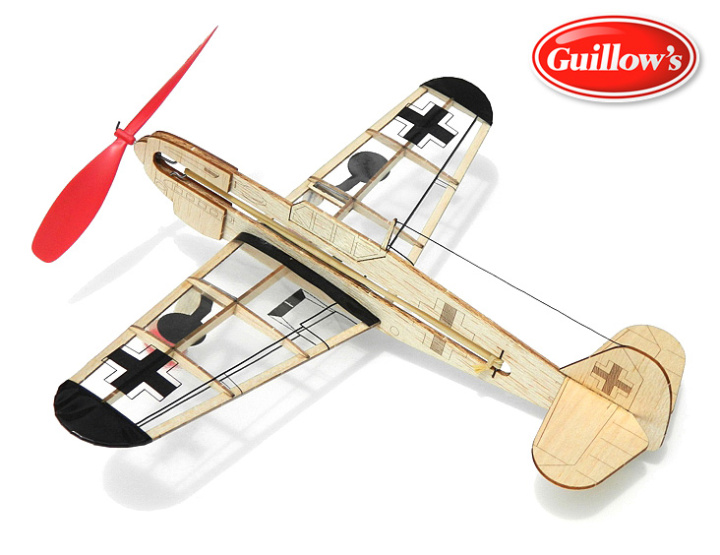 German Fighter m. gummi motor i gruppen Katalog / Fabrikat / G / Guillows / Enkla Modeller hos Minicars Hobby Distribution AB (GU4501)