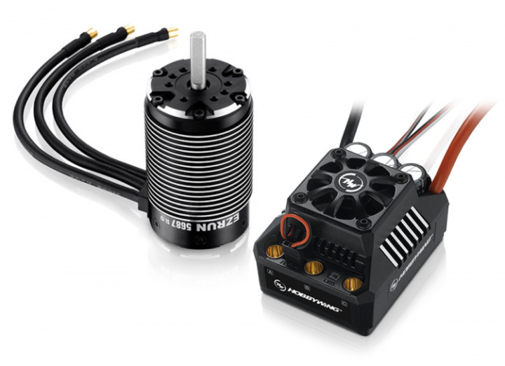 EzRun Combo MAX6 - 5687SL 1100kV 3-8S Sensorlös 1/5-1/6 i gruppen Katalog / Tillbehör & Delar / Elmotorer / Kompletta system hos Minicars Hobby Distribution AB (HW38010802)