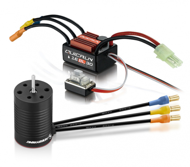 QuicRun Combo 16BL30 - 2435SL 4500kV G3 1/16 i gruppen Katalog / Tillbehör & Delar / Elmotorer / Kompletta system hos Minicars Hobby Distribution AB (HW38030000)