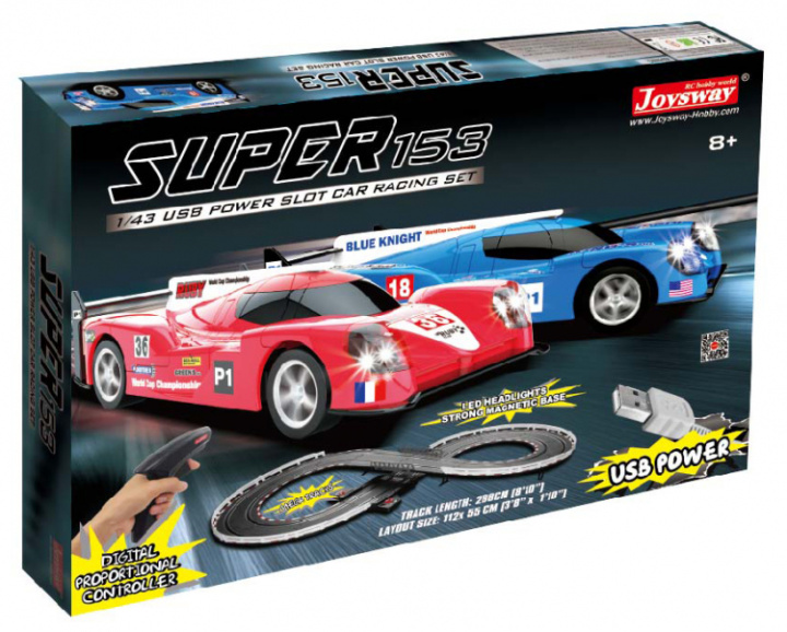 Bilbana Super 153 skala 1/43 USB 268cm* Utgått i gruppen Katalog / Fabrikat / J / Joysway / Bilbanor hos Minicars Hobby Distribution AB (JW2153)