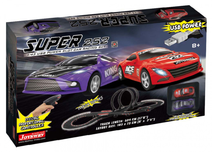 Bilbana Super 252 skala 1/43 USB 534cm* i gruppen Katalog / Fabrikat / J / Joysway / Bilbanor hos Minicars Hobby Distribution AB (JW2252)